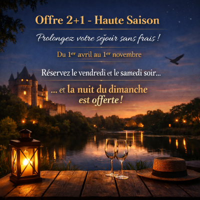 Offre spéciale 2+1 : la 3ᵉ nuit offerte
