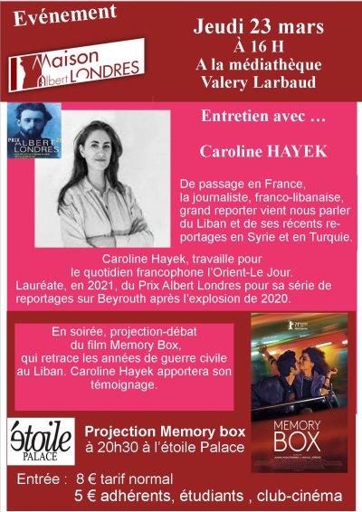 Rendez-vous avec Caroline Hayek Prix Albert Londres Presse 2021