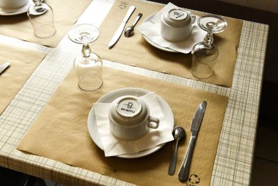 couvert tasse serviette set papier recycle verres 2