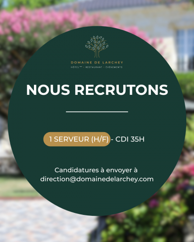 OFFRE D'EMPLOI - Le 1930 recrute un serveur (H/F) pour un restaurant au coeur du vignoble de Pessac-Léognan