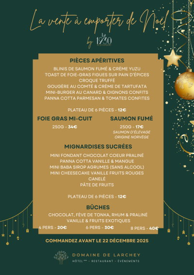 Vente à emporter de Noël 🎅