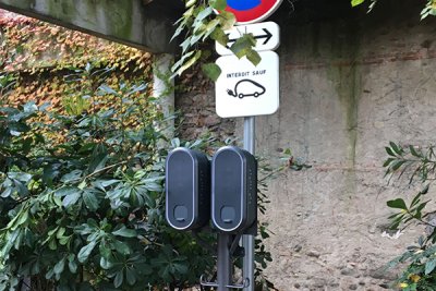 Electric car charging station