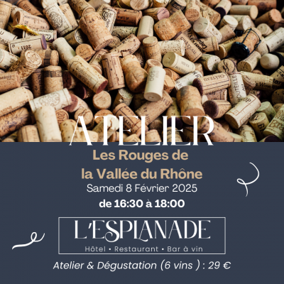 🍇 Atelier Œnologique : Les rouges de la Vallée du Rhône 🍷