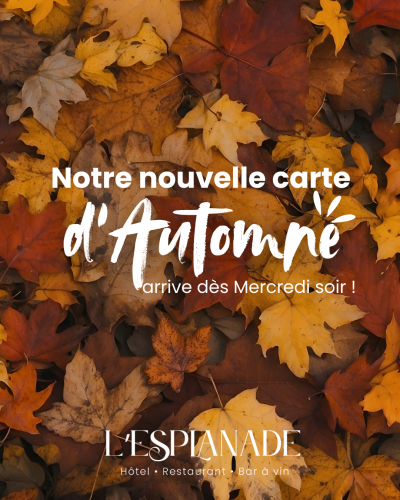 🍂 Nouvelle carte d’automne à L’Esplanade 🍂