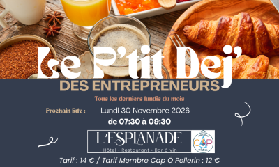 Petit Déj’ des Entrepreneurs – Lundi 30 novembre de 7h30 à 9h30