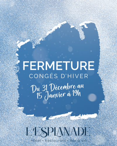 ❄️ Fermeture pour congés d’hiver