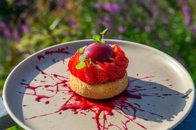 dessert fraises maison hotel restaurant lesplanade le pellerin