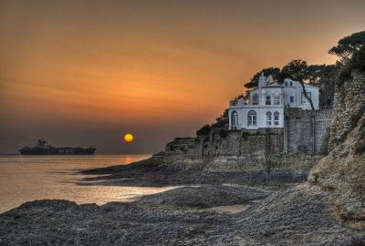 royan bord de mer plage coucher de soleil hotel