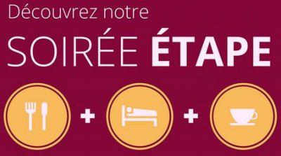 Soirée Etape Chambre Confort (restaurant partenaire) 109 euros