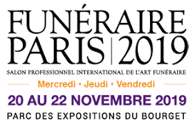 FUNÉRAIRE PARIS 2019, salon de référence pour les professionnels de l'Art Funéraire, se tient du 20 au 22 Novembre 2019 au Parc des Expositions Paris Le bourget 
