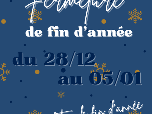 Fermeture de fin d'année ÔPervenches 