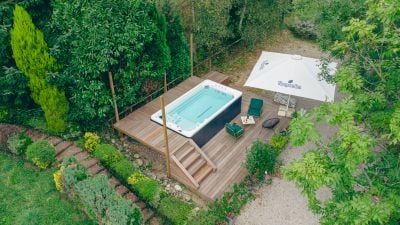 Outdoor swim spa