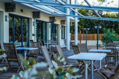 Terrasse face au lac marin Hossegor