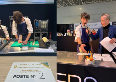Notre jeune pâtissier Emanuel Laveaud concourt au Vanel d'Or au SMAHRT Toulouse -  Janvier 2026
