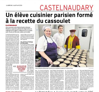 Un élève cuisinier parisien formé à la recette du cassoulet