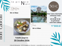Gift voucher hotel and restaurant Le Prince Noir