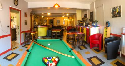 Bar with pool table 