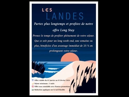  Profitez de –25 % de réduction sur votre séjour !