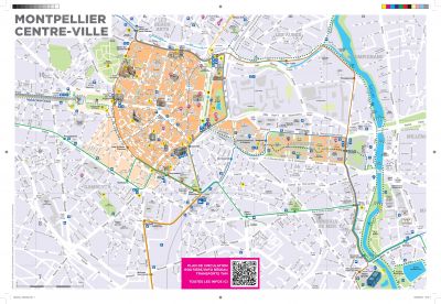 Plan du centre-ville de Montpellier