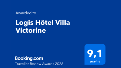 Hôtel Villa Victorine récompensé par un Traveller Review Award – Note 9,1/10
